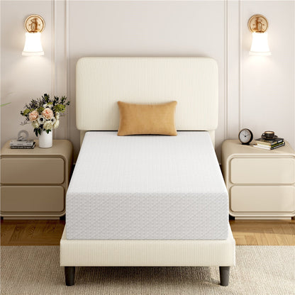 Mattress shown in the White, 12in/Twin option