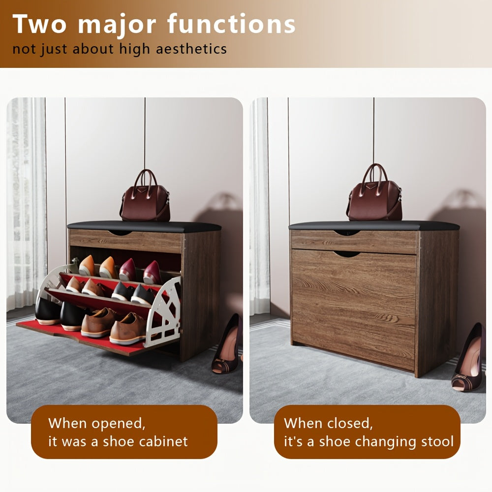 Shoe Cabinet shown in the Brown option