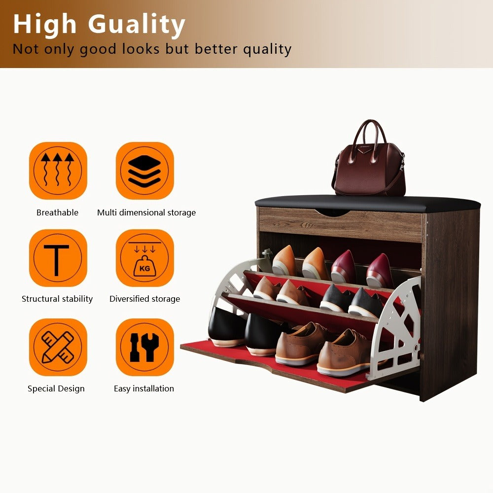 3-Layer Shoe Cabinet with Multiple Color Options, Space-Saving Shoe Cupboard detail image - detail view 7