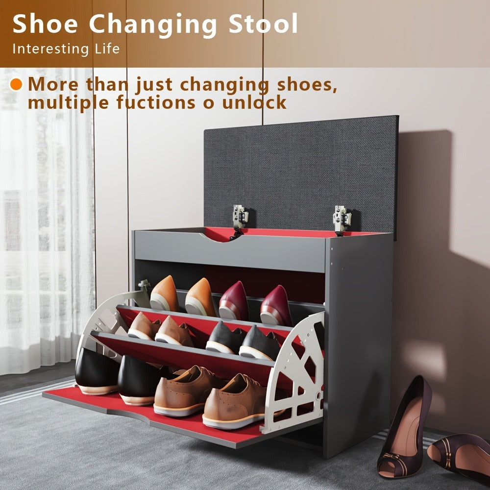 3-Layer Shoe Cabinet with Multiple Color Options, Space-Saving Shoe Cupboard detail image - detail view 8