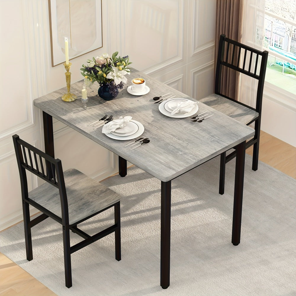 3-Piece Dining Table Set with Two Chairs Included for Work, Display, and Everyday Use detail image - detail view 13