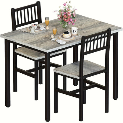 3-Piece Dining Table Set with Two Chairs Included for Work, Display, and Everyday Use detail image - detail view 19