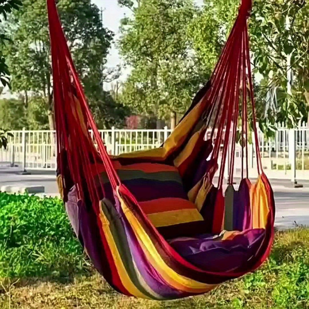 3-Piece Hammock with Canvas Seat for Comfortable Outdoor Seating in Patio detail image - detail view 11