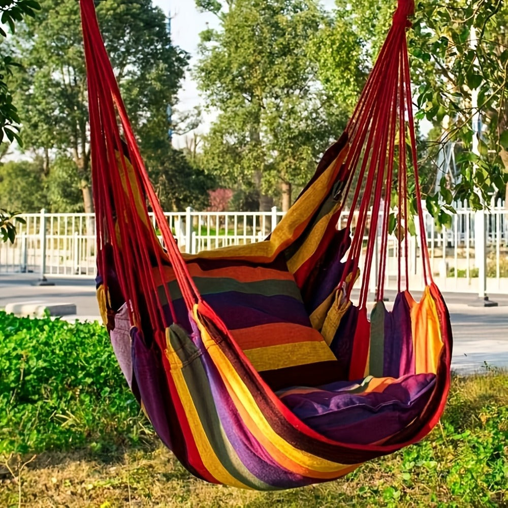 3-Piece Hammock with Canvas Seat for Comfortable Outdoor Seating in Patio detail image - detail view 6