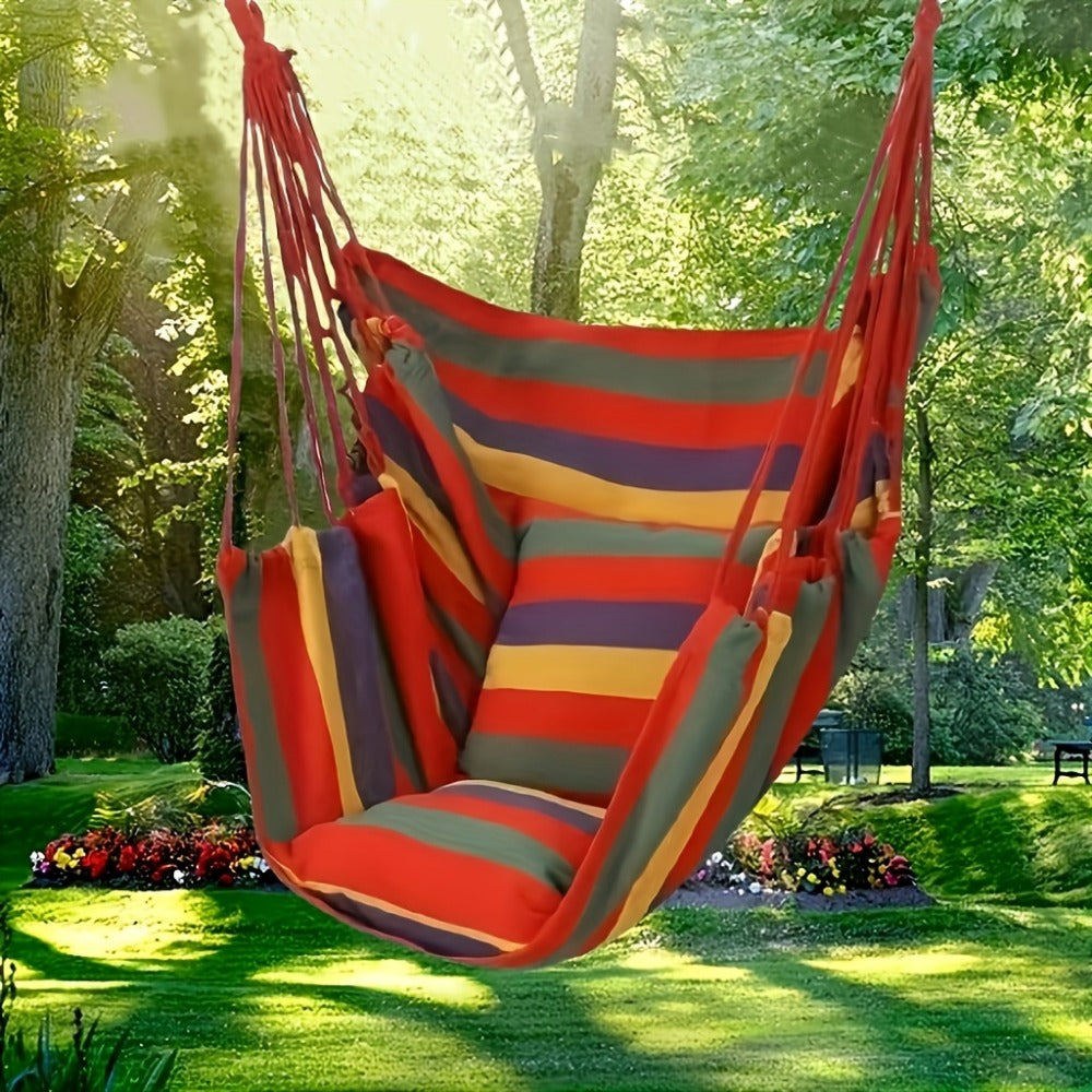 3-Piece Hammock with Canvas Seat for Comfortable Outdoor Seating in Patio detail image - detail view 9