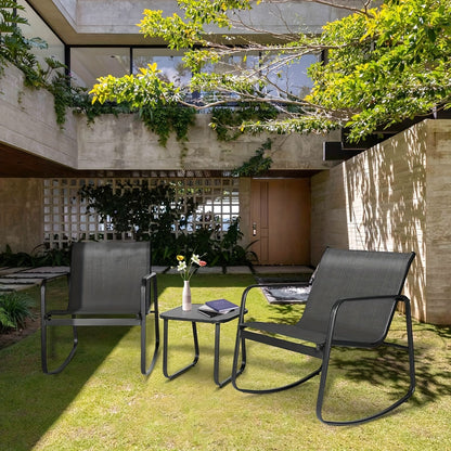 Outdoor Bistro Set shown in the Black option
