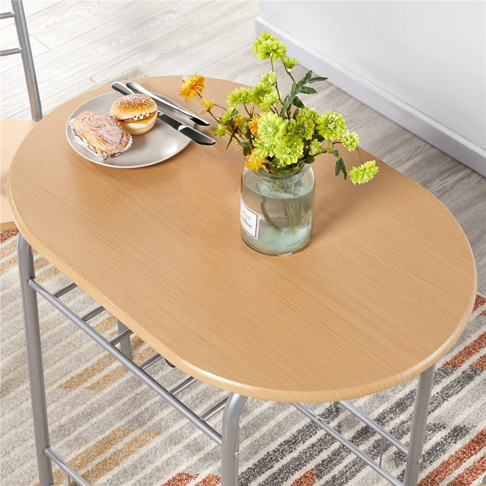 3-Piece Round Dining Table Set with Two Chairs Included and Waterproof Protection detail image - detail view 5