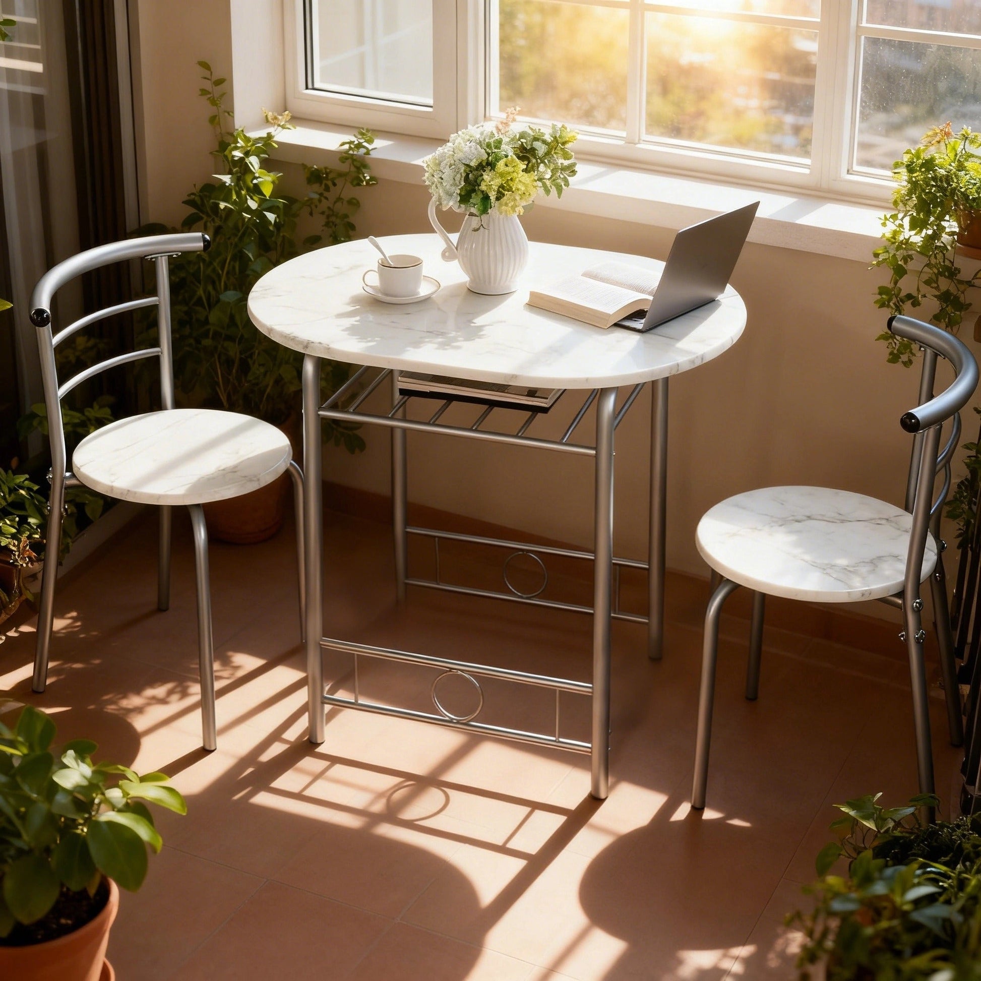 Dining Table Set shown in the White option