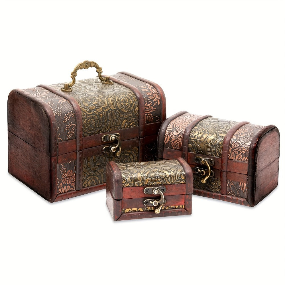 3-Piece Set Wood Jewelry Box for Practical Everyday Home Use in Bedroom detail image - detail view 15