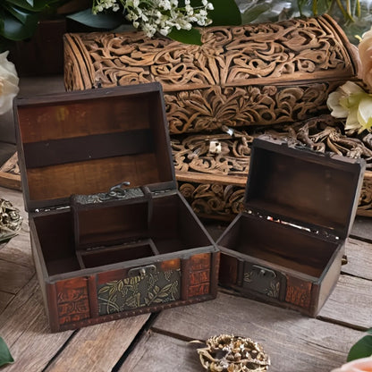 3-Piece Set Wood Jewelry Box for Practical Everyday Home Use in Bedroom detail image - detail view 4