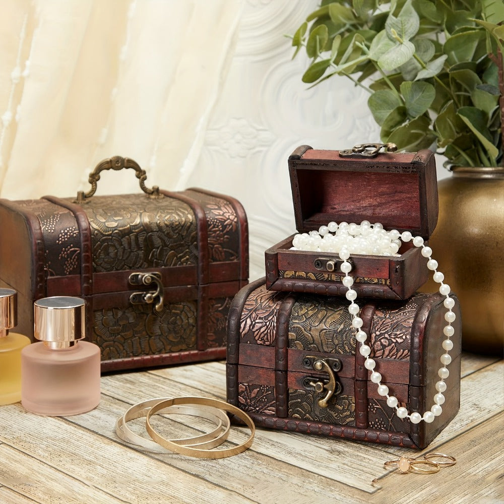 3-Piece Set Wood Jewelry Box for Practical Everyday Home Use in Bedroom detail image - detail view 7