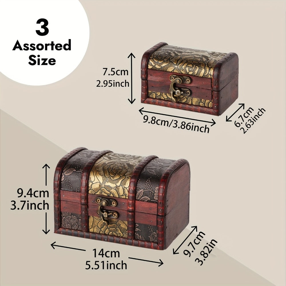 3-Piece Set Wood Jewelry Box for Practical Everyday Home Use in Bedroom detail image - detail view 8