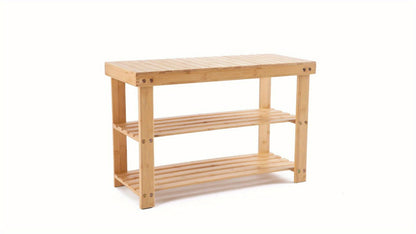 3-Tier Bamboo Shoe Rack, Closet Shoe Shelf for Organized Everyday Storage in Entryway detail image - detail view 9