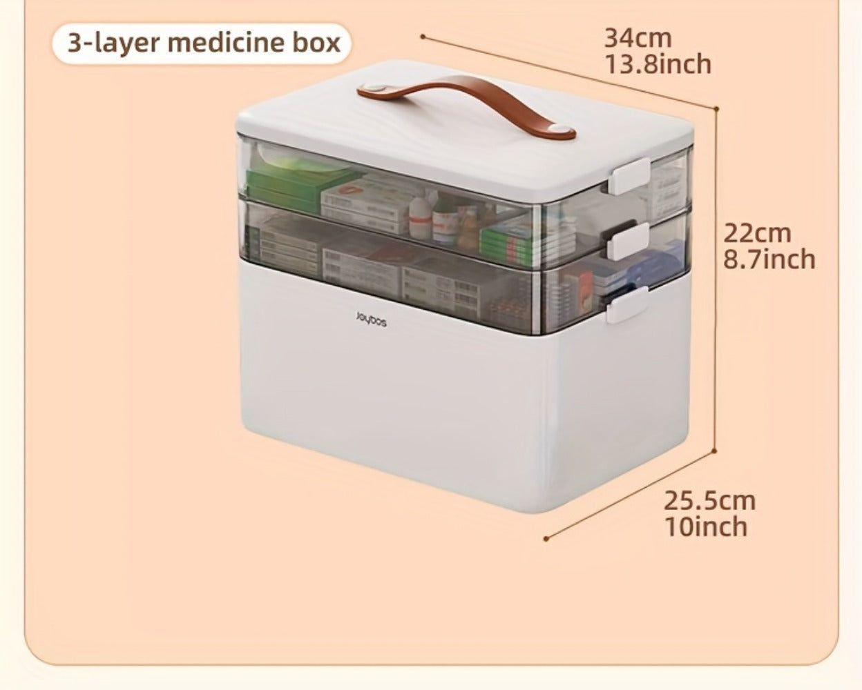 3-Tier Clear Storage Organizer with Secure Lid and Large-Capacity Storage detail image - detail view 18