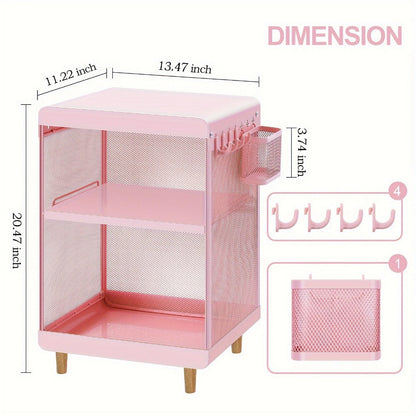 3-Tier Metal End Table, Living Room Accent Table for Bedroom detail image - detail view 5