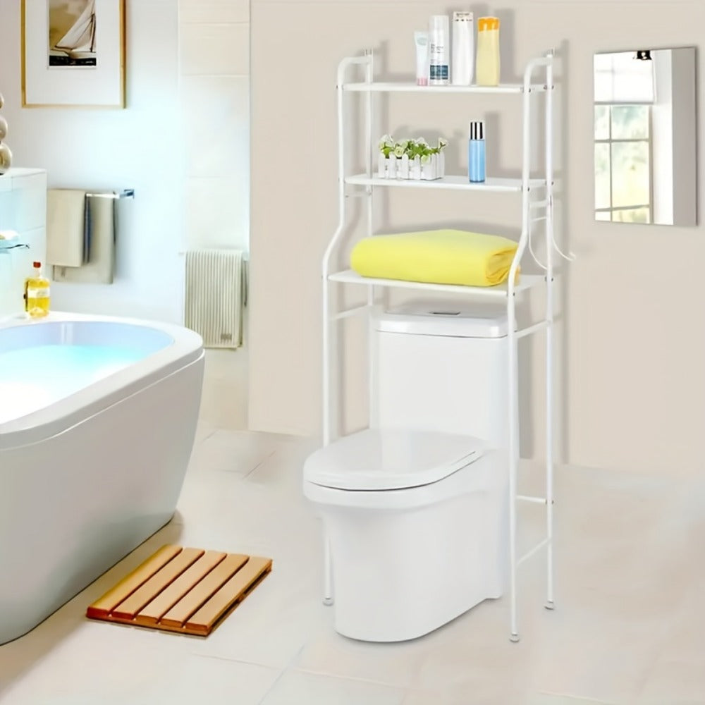 3-Tier Metal Over-the-Toilet Storage Organizer, Bathroom Space Saver detail image - detail view 4