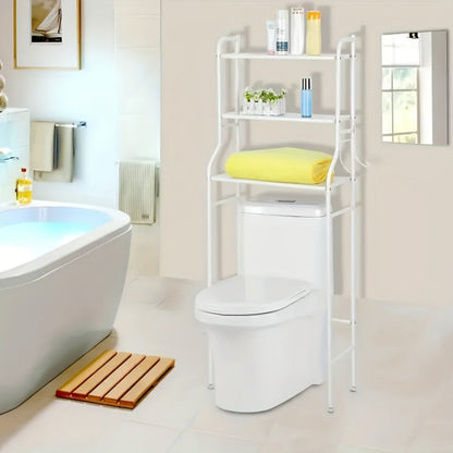 3-Tier Metal Over-the-Toilet Storage Organizer, Bathroom Space Saver detail image - detail view 4