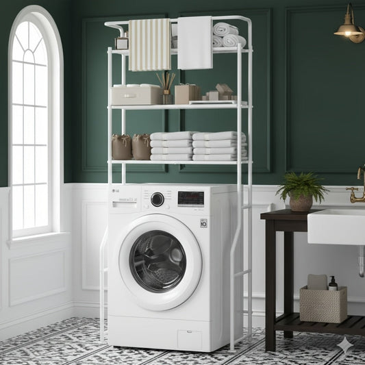 3-Tier Metal Over-the-Toilet Storage Organizer for Entryway and Bathroom detail image