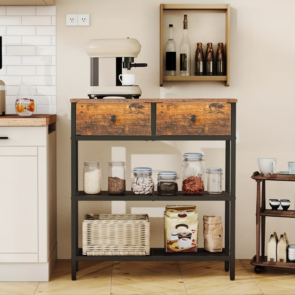 3-Tier Narrow Console Table with Open Shelves for Work, Display, and Everyday Use detail image - detail view 8