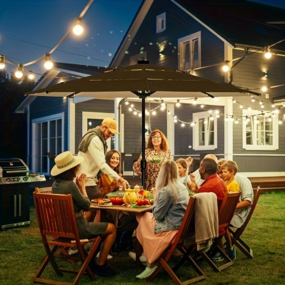 3-Tier Patio Umbrella, Backyard Sun Shade for Outdoor Shade and Protection detail image - detail view 13