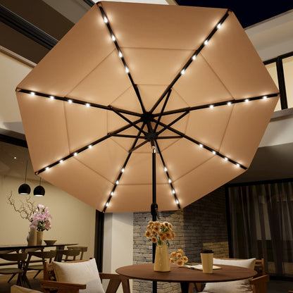 3-Tier Patio Umbrella, Backyard Sun Shade for Outdoor Shade and Protection detail image