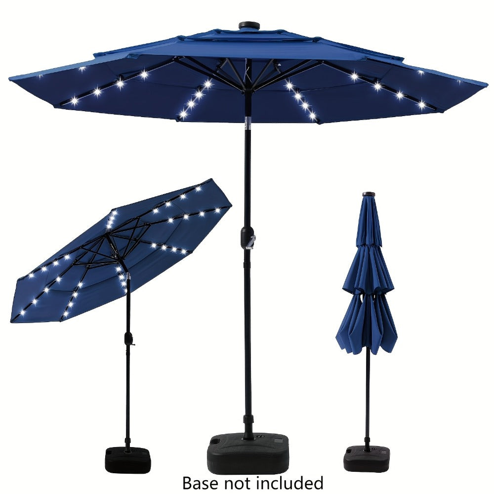 3-Tier Patio Umbrella, Backyard Sun Shade for Outdoor Shade and Protection detail image - detail view 5
