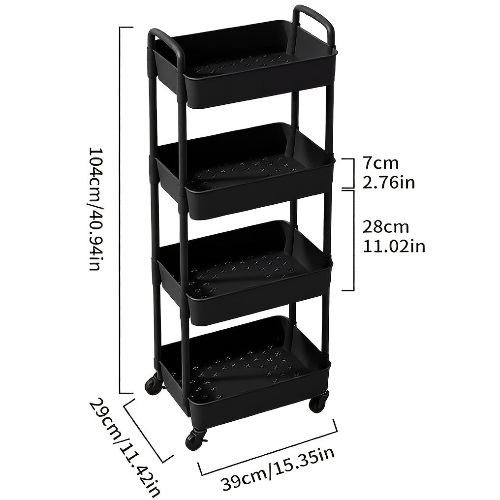 Rolling Storage Cart shown in the 401 white, 3 Tier option