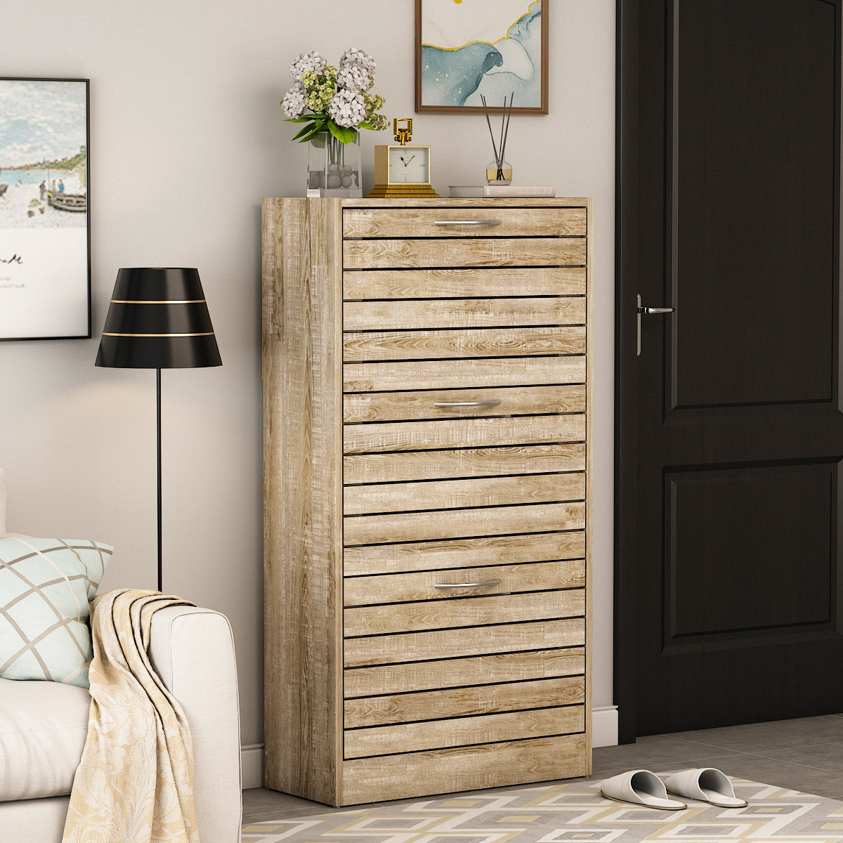 Shoe Cabinet shown in the Brown option
