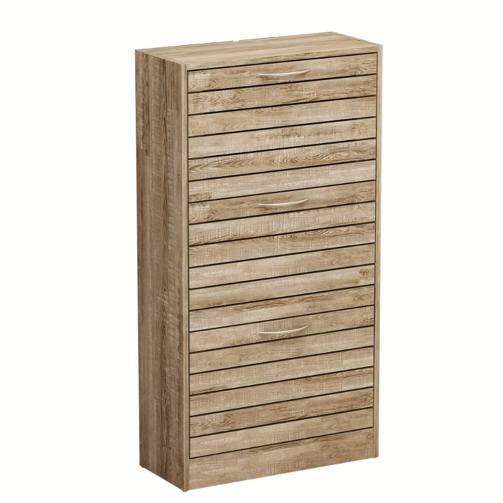3-Tier Shoe Cabinet, Entryway Shoe Organizer for Organized Everyday Storage detail image - detail view 12
