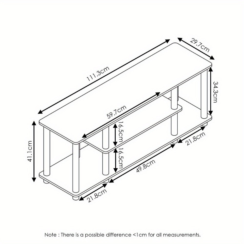 3-Tier TV Stand with Tool-Free Assembly and Open Shelves for Living Room detail image - detail view 8