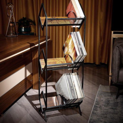 3-Tier Vinyl Record Storage And Display for Living Room and Home Office detail image - detail view 3