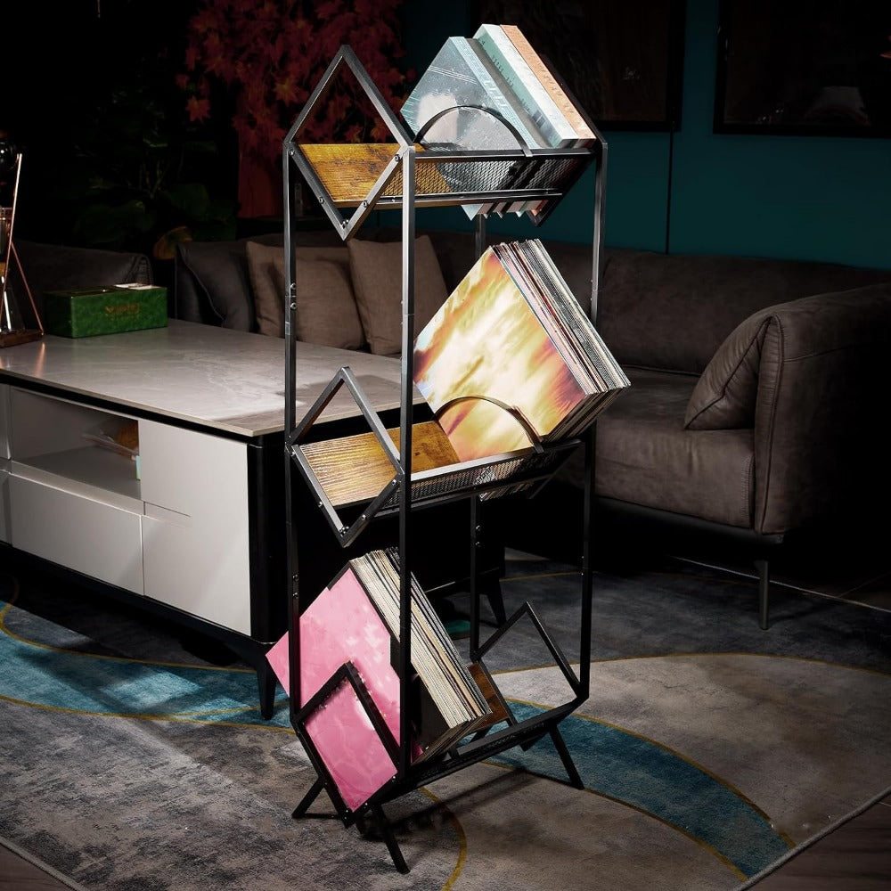 3-Tier Vinyl Record Storage And Display for Living Room and Home Office detail image - detail view 4