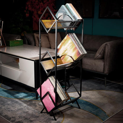 3-Tier Vinyl Record Storage And Display for Living Room and Home Office detail image - detail view 4