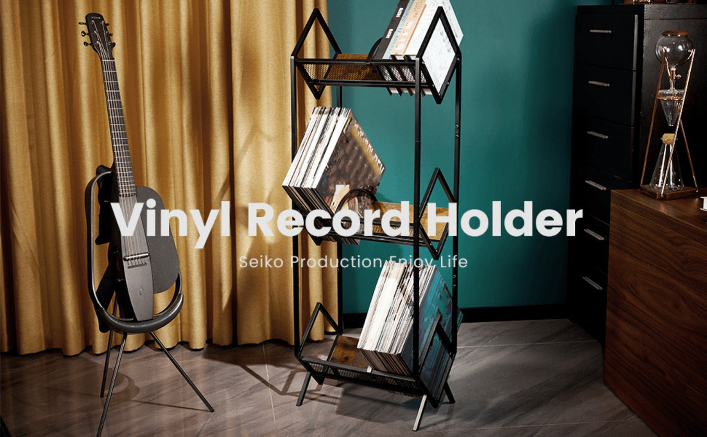 3-Tier Vinyl Record Storage And Display for Living Room and Home Office detail image - detail view 6