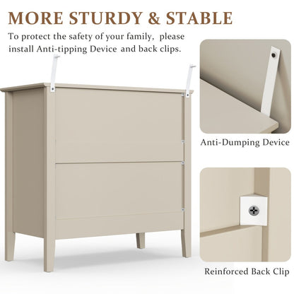 30-Inch Wood Nightstand, Bedroom Side Table for Practical Everyday Home Use detail image - detail view 6