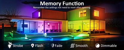 RGB LED Flood Light 25W Outdoor Color Changing - 1000 DIY Colors, 44-Key Remote, Strobe & Fade Modes, Memory Function, Multi-Pack for Party, Stage, Garden, Halloween & Christmas Uplighting