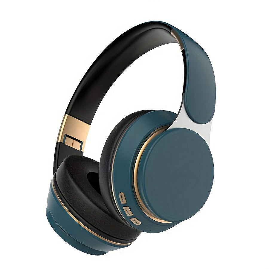 HD Foldable Over-Ear Headphones Wireless Built-In Mic Compatible PC Tablet Smartphone School Travel Gaming Lightweight Adjustable Headset Kids Adults