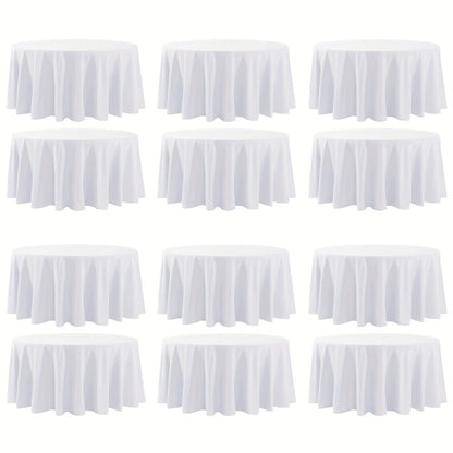 120-Inch Round Tablecloth Multipacks in Black or White with Six-, Twelve- or Eighteen-Piece Options