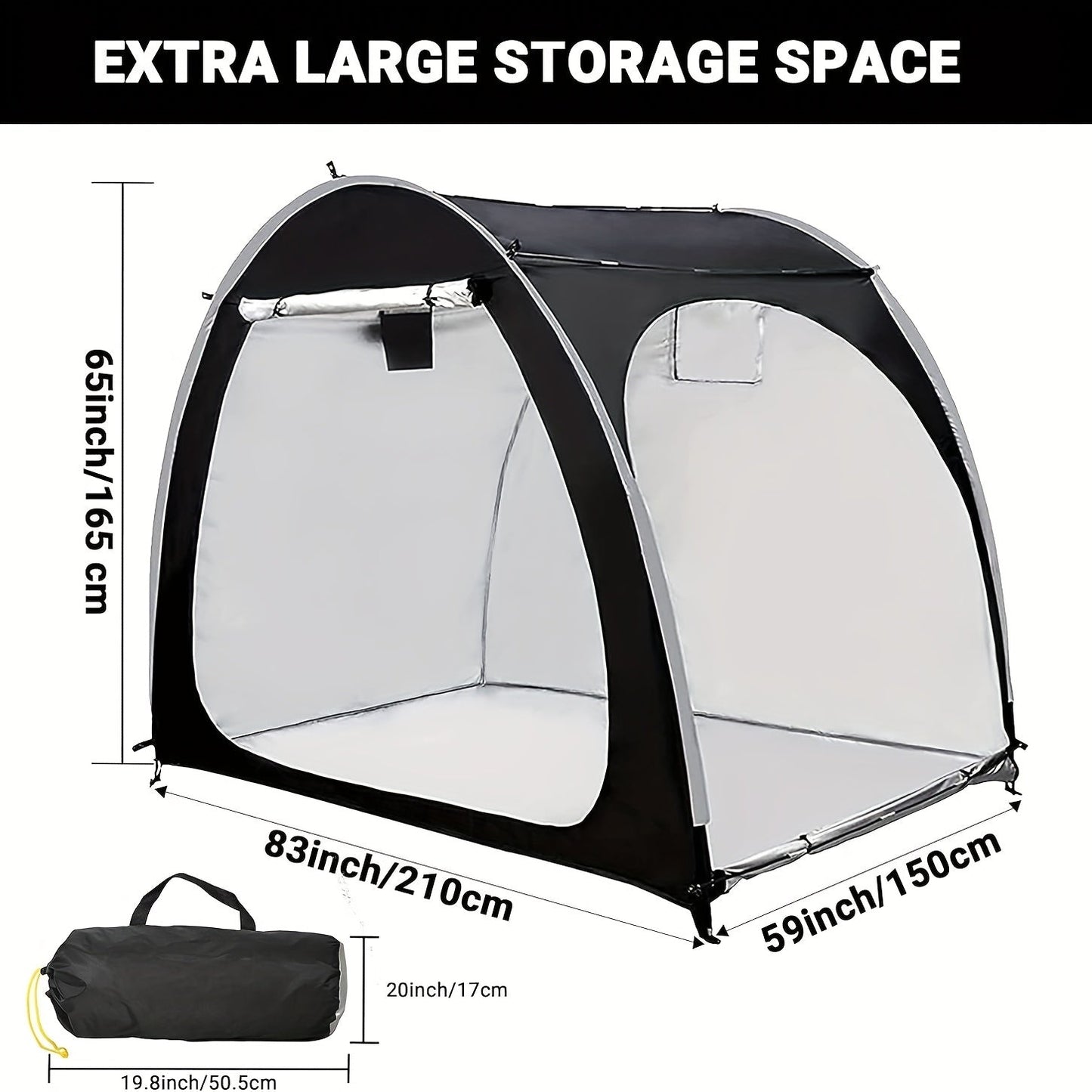 Storage Tent Outdoor Portable Carport – Waterproof Bike Motorcycle