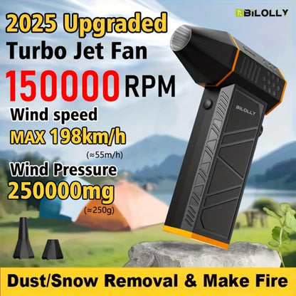 Orange-and-Black Turbine Air Duster with Four Power and Accessory Set Checkout Options Pictured