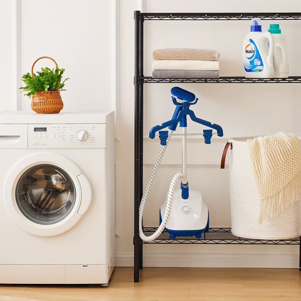 1500W Floor-Standing Garment Steamer with 1.8L Tank, 45-Second Heat-Up and Up to 60-Minute Steam Label