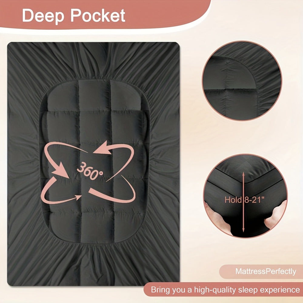 Mattress Protector Quilted Deep Pocket 8-21 Inch Stretch Fit Mattress Cover Pad for Twin Full Queen King California King – Soft Breathable Machine Washable Bed Cover