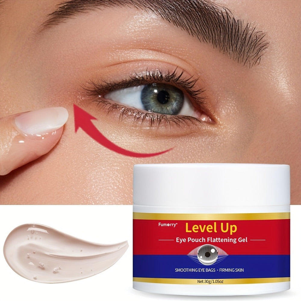 Level Up 30g Eye Cream Gel in a Wide Cosmetic Jar with Smooth Applicator-Style Container Design