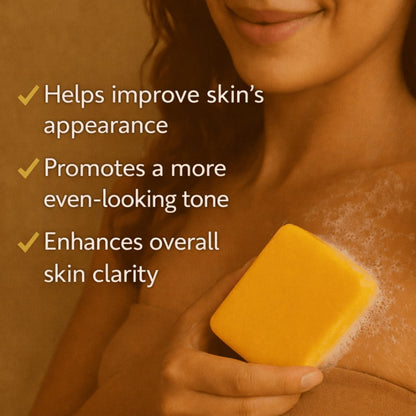 Kojic Acid Turmeric Soap Bar Handmade 3-Pack & 5-Pack – Lemon Oil Coconut Oil Goat Milk Brightening Cleansing Bar for Face & Body Acne Dark Spots Hyperpigmentation Radiant Skin