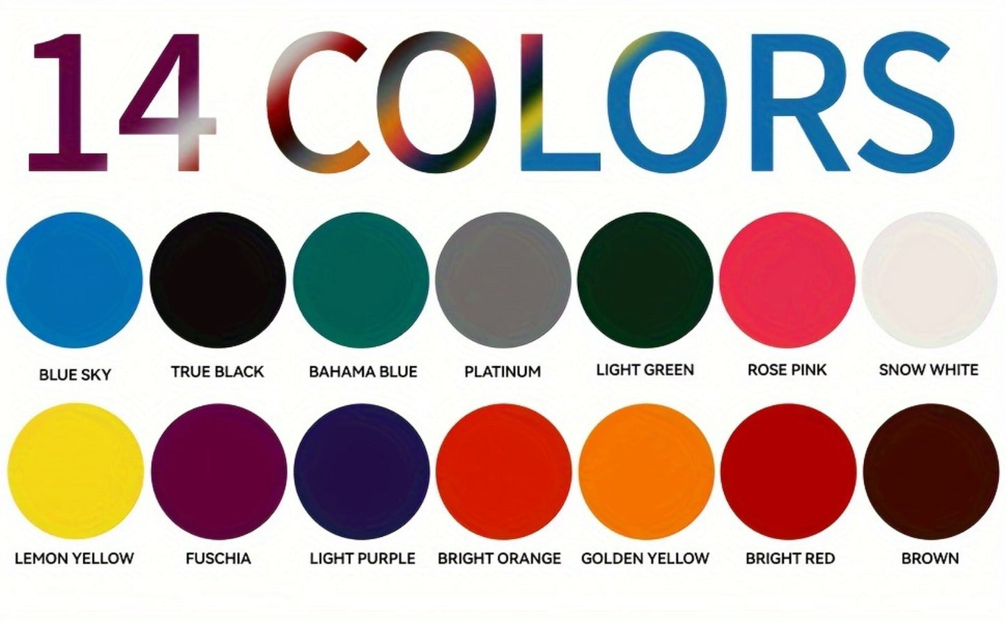 Tattoo Ink Set 14 Colors — EIPTWH 15ml Vivid Pigment Kit, Long-Lasting Skin-Safe Formula, Complete Professional & Beginner Color Palette for Body Art