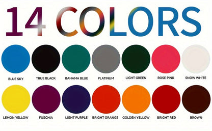 Tattoo Ink Set 14 Colors — EIPTWH 15ml Vivid Pigment Kit, Long-Lasting Skin-Safe Formula, Complete Professional & Beginner Color Palette for Body Art