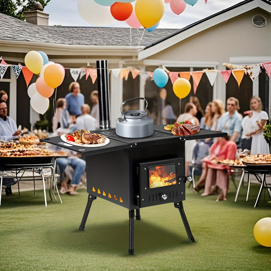 Tent Wood Stove Portable | Camping Heating Cooking Hot Tent Winter