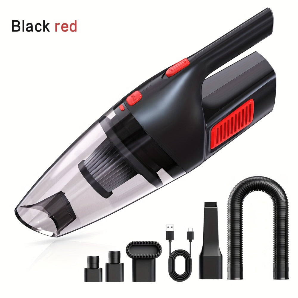 Cordless Handheld Vacuum Cleaner with Three Color Checkouts, Crevice Nozzle and Compact Dust Cup