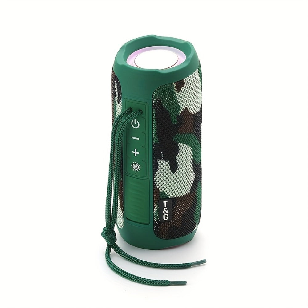 TG227 Portable Bluetooth Speaker with LED Breathing Light, TWS Stereo Sound, USB-C Rechargeable, Wireless Speaker for Outdoor Camping