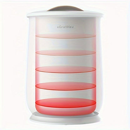 25L Electric Towel Warmer Bucket for Towels and Robes with Single-Button Control, White or Gray Finish